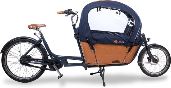 Regentent Superior Blauw EXCLUSIEF stokkenset - ALLEEN geschikt voor de Babboe City bakfiets - Qiewie van Qiewie