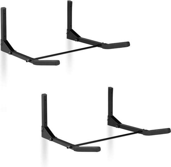 Relaxdays 2 x fietsophangsysteem muur - ophangbeugel voor fiets - klapbaar - tot 30 kg van Relaxdays
