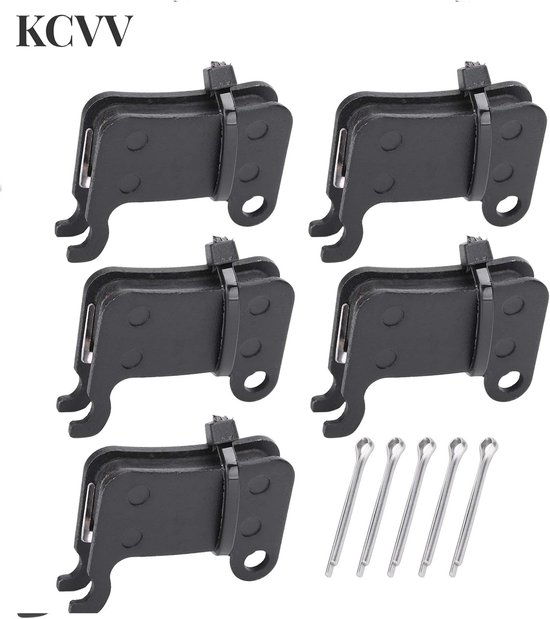 Remblokken fatbike-rem blokken fatbike-Set van 5 schijfremblokken - Remblokken van kunsthars - Vervangende schijfremblokken voor mountainbikes - Zwart - 3,2 x 2,65 cm