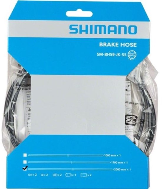 Remleiding schijfrem Shimano SM-BH59 2000mm - zwart
