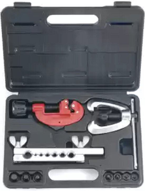 Remleidingen Felsset 3/16-5/8 -Remleiding Felsset met pijpsnijder, Buissnijder Set Deluxe-Remleiding Felsset met pijpsnijder, Buissnijder Metrische (5 - 16 mm) van Tectake