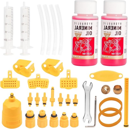 Remontluchtingsapparaat voor schijfrem fiets - ontluchtingsset inclusief 120 ml Brake Fluid Mineral Oil