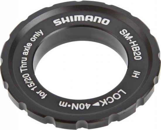 Remschijfadapter Shimano Center-Lock ring voor steekasnaven SM-HB20 van Shimano