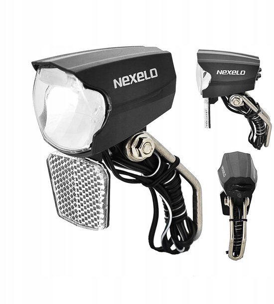 Retro Fietslamp Voorzijde - LED - 30 LUX - Zwart