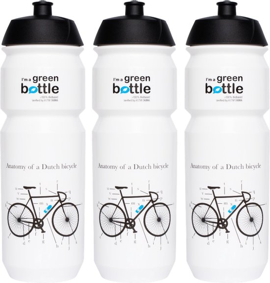 Retulp Bio Bidon pakket Fiets - Bidons - Sport - Bidon - Waterfles - Drinkfles - 750 ml - 3 stuks van Retulp