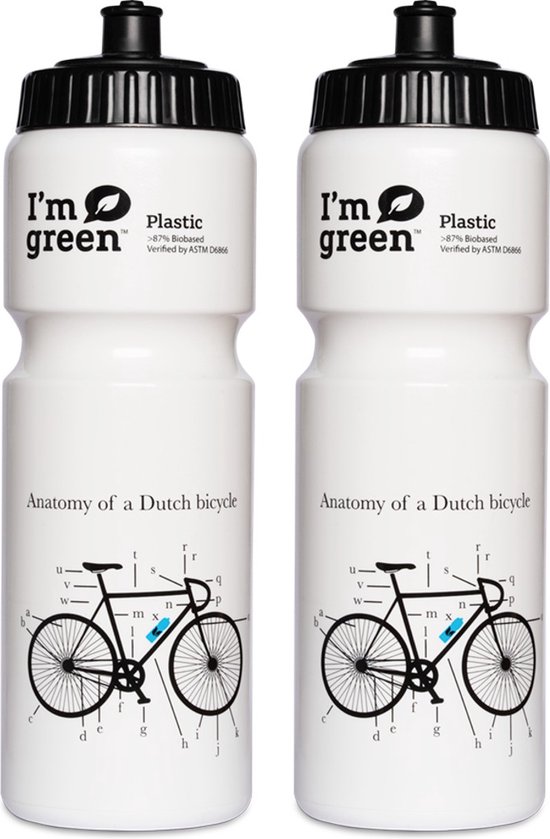 Retulp Bio Bidon Pakket Fiets - Bidons - Sport - Waterfles - Drinkfles - 750 ml - 2 stuks