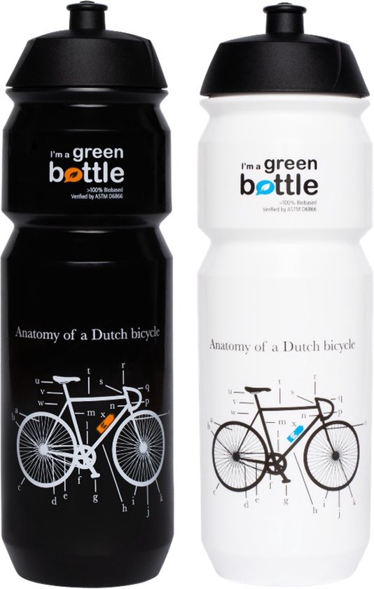 Retulp Bio Bidon Pakket Fiets - Bidons - Waterflessen - Sport - Waterfles - Drinkfles - Bidon - 750 ml - 2 stuks van Retulp