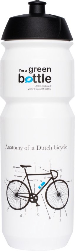 Retulp - Bio Bidon - Sport - Bidon - Waterfles - Drinkfles - Bicycle - Suikerriet - 750 ml van Merkloos
