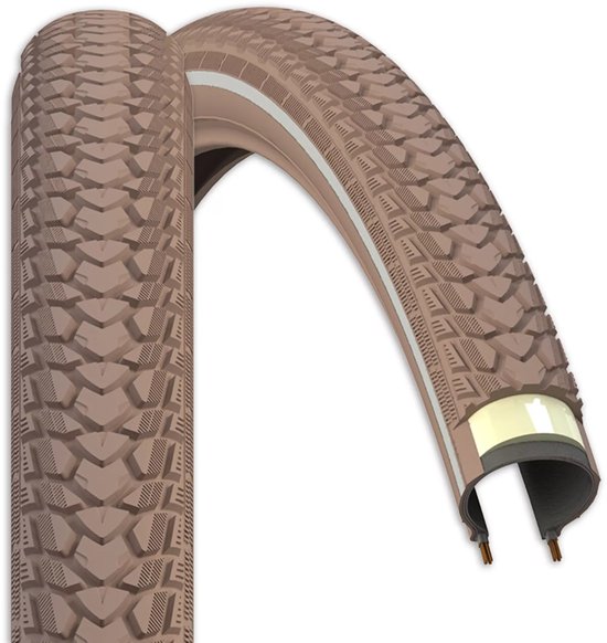 Rexway Buitenband - 3,5mm anti-lek - Reflectie - 28x1.75 - Bruin van Merkloos