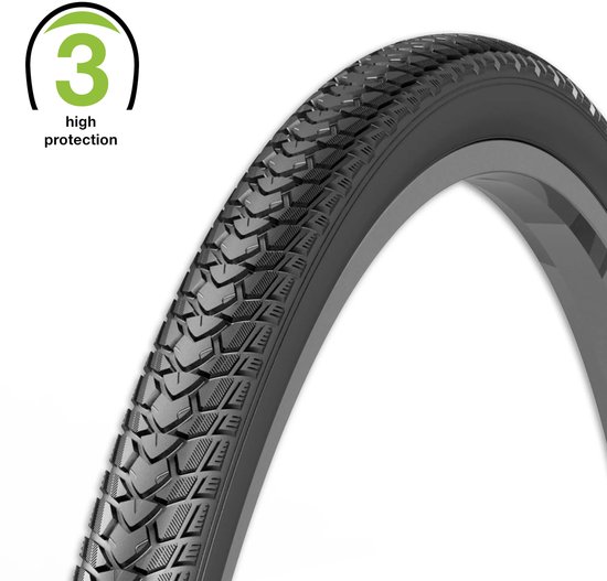 Rexway Buitenband - Anti-lek 3.5mm - Reflectie - Geschikt voor e-bikes - 28 inch - Zwart van Merkloos