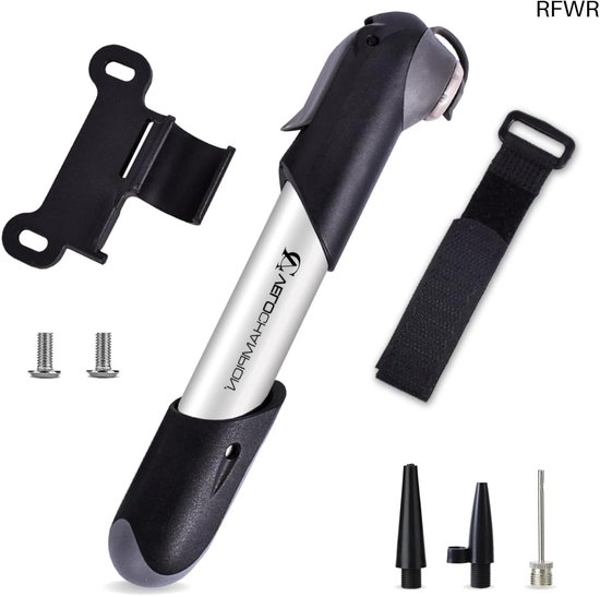 RFWR® Mini Fietspomp voor Presta, Schrader en Dunlop - Compact, Draagbaar en Snel