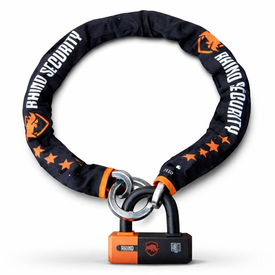 Rhino Security ART4 Motorslot / Scooterslot – 150 cm Kettingslot met Loop – Exclusive Line – ART Gekeurd Motor- en Scooterslot van Rhino Security