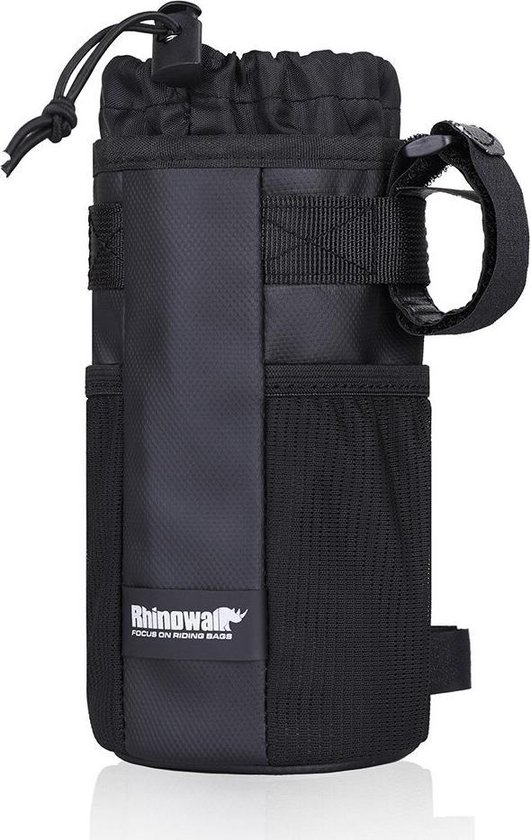 Rhinowalk® Bidonhouder met Klittenband - Bidonhouder Stuur - Fietstas Stuur - Bidonhouder Fiets met Klittenband