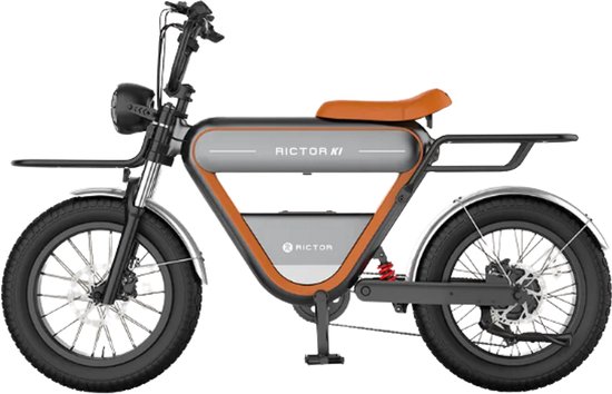 Rictor K1 Pro Max - Future E-Bike – Elektrische Fiets Met 250W Motor + GPS - Voor En Achterzitje - 25k/m - Twee accu’s - Full-Color Display - Hydraulische Schijfremmen – Achtervering - NFC Unlocking – Actieradius Tot 130km van Rictor