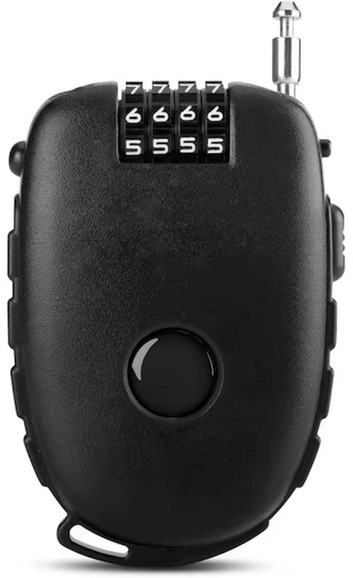 Rieba® Kabelslot 105cm - Draadslot - Voor Accessoires - Cijferslot - Slot Met 4-cijferige Code - Fietsslot - Slot voor Fietsaccessoires - Hangslot - Reisslot - Universeel Toepasbaar - Zwart van Rieba