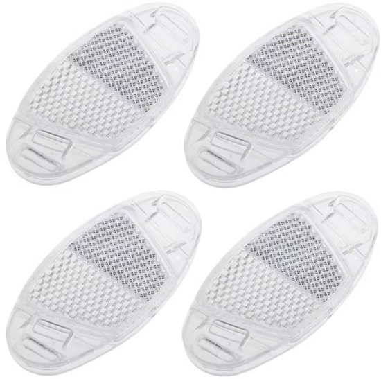 Rieba® Spaakreflectoren Fiets - Reflectoren - Spaakverlichting - Fietsverlichting - Reflectie Fietsspaken - Wit - Set van 4 stuks van Merkloos