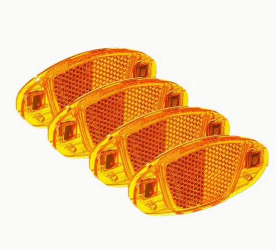 Rieba® Spaakreflectoren Fiets - Spaakverlichting - Fietsverlichting - Reflectie Fietsspaken - Oranje - Set van 4 stuks van Merkloos
