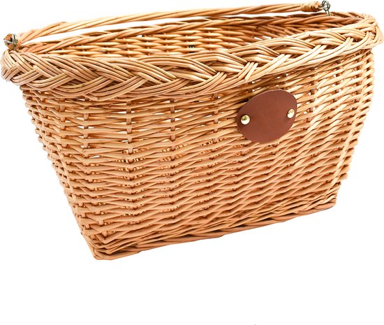 Rieten fietsmand stuurhouder van Basil