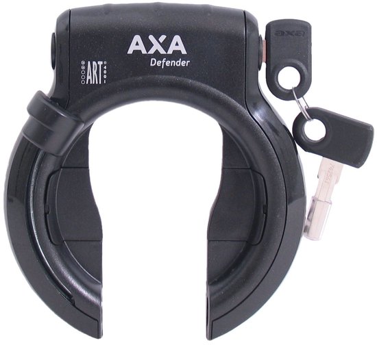 Ringslot Axa Defender met Bafang cilinder - glanzend zwart (werkplaatsverpakking)