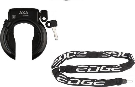 Ringslot Axa Defender zwart met insteekketting 140cm van Ring