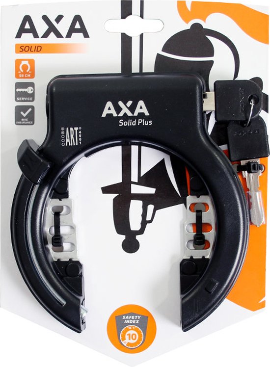 Ringslot Axa Solid Plus met uitneembare sleutel - zwart (op kaart) van Ring