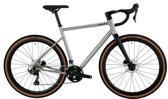 RINOS Atlas5.0 - Titanium Gravelfiets - Gravel Bike - Shimano GRX820 - 24 versnellingen- hydraulische schijfremmen - lichtgewicht - allround fiets voor elk terrein - 54 van Merkloos