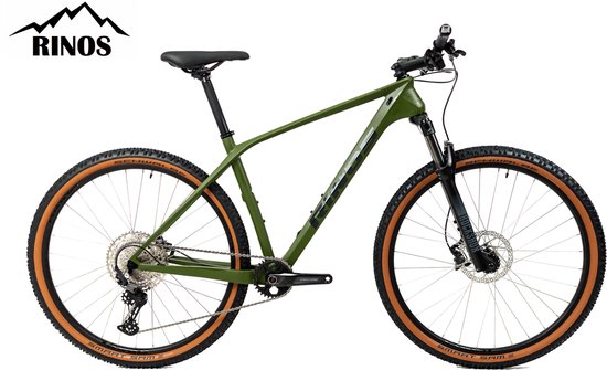 RINOS Gaia2.0 - Carbon MTB - Koolstofvezel Mountainbike- Shimano Deore - 12 versnellingen - ROCKSHOX Recon RL Remote - Schwalbe 29x2.25 Banden - 29*19 van Rinos