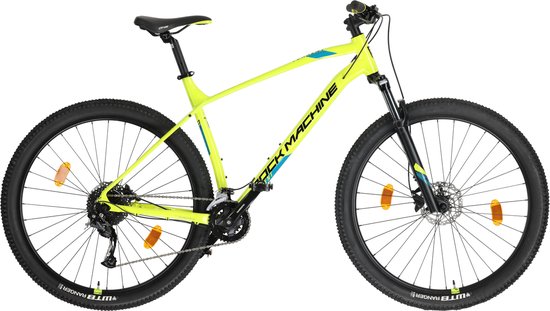 Rock Machine Torrent 20 - Hardtail Mountainbike 29 Inch - XL (54 cm) - Unisex - 18V - Hydraulische schijfrem - Geel van Merkloos