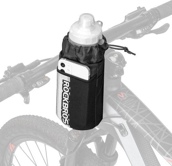 Rockbros Fiets Bidonhouder voor Stuur - Universeel Montagesysteem met Klittenband - Geschikt voor Mountainbike, Racefiets en Meer