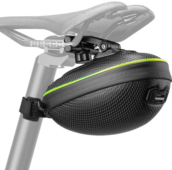 Rockbros - Fiets Zadeltas - Fietstas - Waterafstotend - 3D harde schaal - Zwart van Merkloos