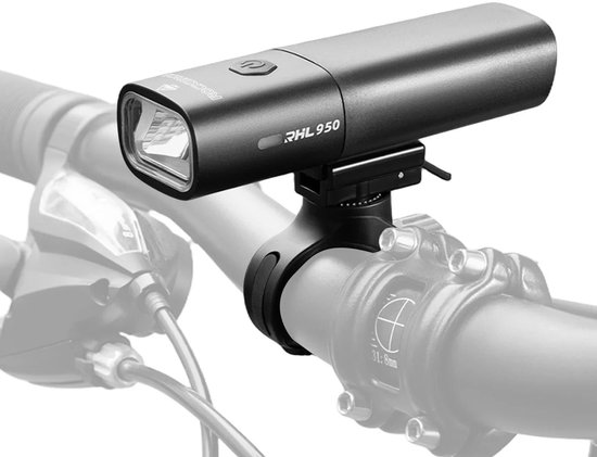 ROCKBROS RHL950 Fietsverlichting Koplamp – 950lm – Verwisselbare Accu (3000 mAh) – USB-C Oplaadbaar – Anti-Verblinding Fietslamp – Waterdicht IPX6 – Zwart