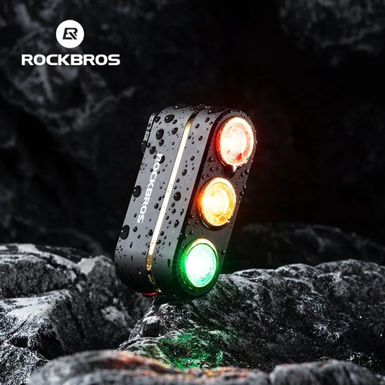 Rockbros Slimme Fiets Achterlicht USB-C Oplaadbaar | Remsensor | IPX6 Waterdicht