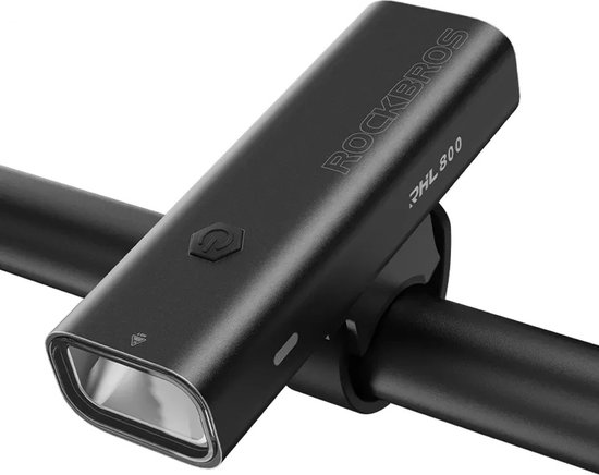 Rockbros Voorlamp - Fietslamp - Fietsverlichting - 800 Lumen - Compact - USB oplaadbaar - Multifunctioneel - Waarschuwing speaker - LED - Zwart