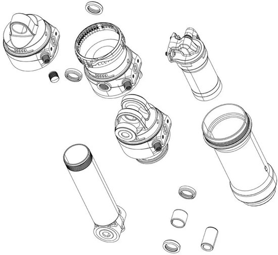 Rockshox Montagemateriaal Achterschokdemper 1/2 Zwart 27.4 x 8 mm van RockShox