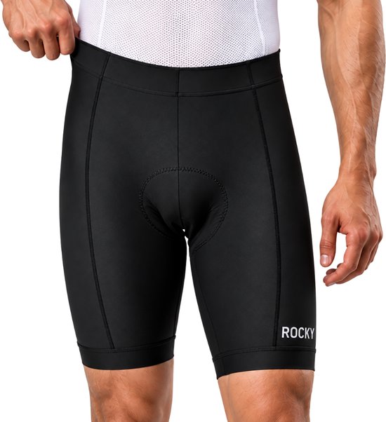 Rocky Fietsshort met Zeem - Fietsbroek - Wielrenbroek - Wielerbroek - Mountainbike - Fietskleding - Koersbroek - bibshort -Fietsbroek Heren met Zeem - Maat L