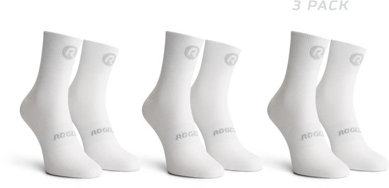 Rogelli Core 3-pack Fietssokken - Heren - Wit - Maat 36-39 van Merkloos