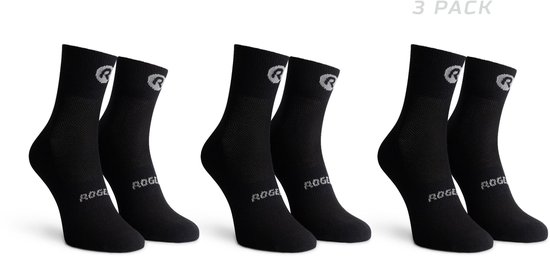 Rogelli Core 3-pack Fietssokken - Heren - Zwart - Maat 44-47 van Merkloos