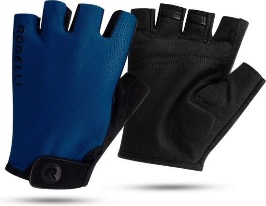 Rogelli Core Fietshandschoenen Zomer - Wielrenhandschoenen Heren - Handschoenen met Padding - Blauw - Maat XL