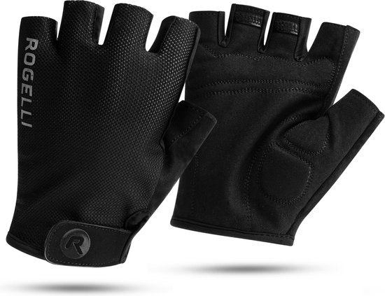 Rogelli Core Fietshandschoenen Zomer - Wielrenhandschoenen Heren - Handschoenen met Padding - Zwart - Maat M van Merkloos