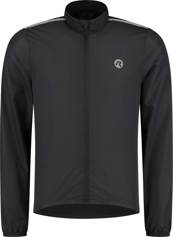 Rogelli Core Fietsjas Heren Winddicht - Windjack Wielrennen - Zwart - Maat 3XL van Merkloos