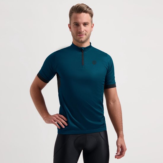 Rogelli Core Fietsshirt Heren - Korte Mouwen - Wielrenshirt - Blauw - Maat XL van Merkloos
