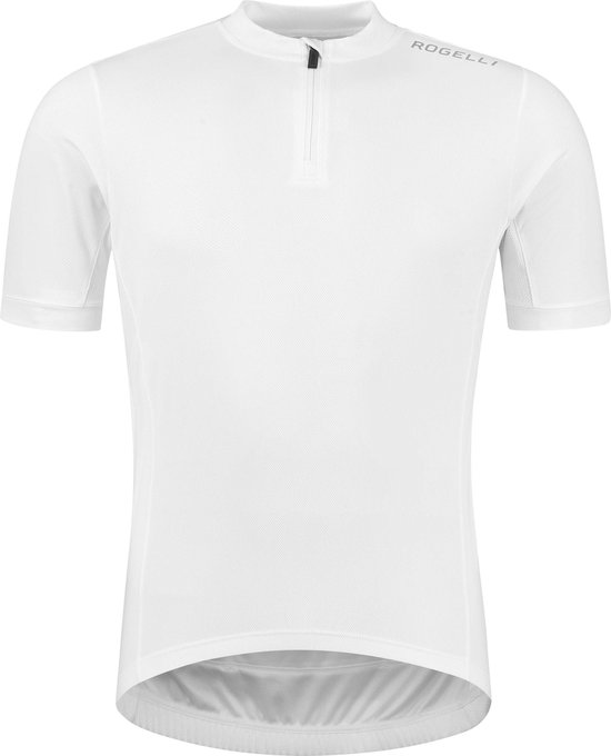 Rogelli Core Fietsshirt Heren - Korte Mouwen - Wielrenshirt - Wit - Maat 5XL van Merkloos