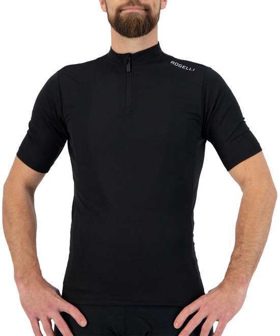 Rogelli Core Fietsshirt Heren - Korte Mouwen - Wielrenshirt - Zwart - Maat S