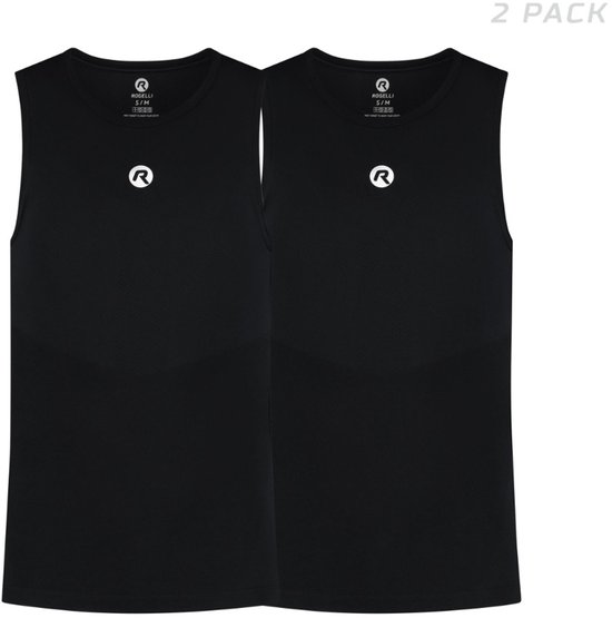 Rogelli Core II Ondershirt Heren en Dames - Mouwloos - Zwart - XXL/3XL