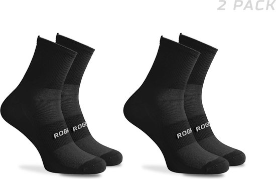 Rogelli Essential 2-pack Fietssokken - Heren - Zwart - Maat 40-43