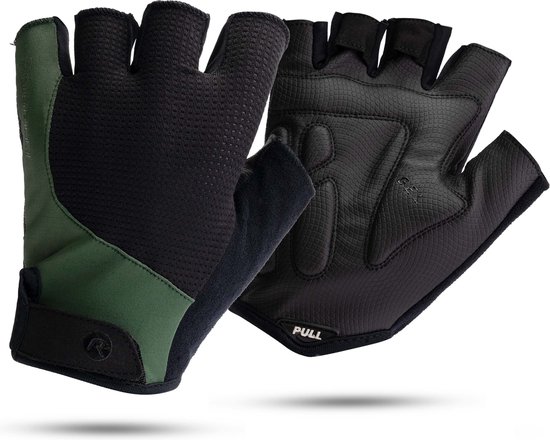 Rogelli Essential Fietshandschoenen Heren - Zomer - Zwart Groen - M
