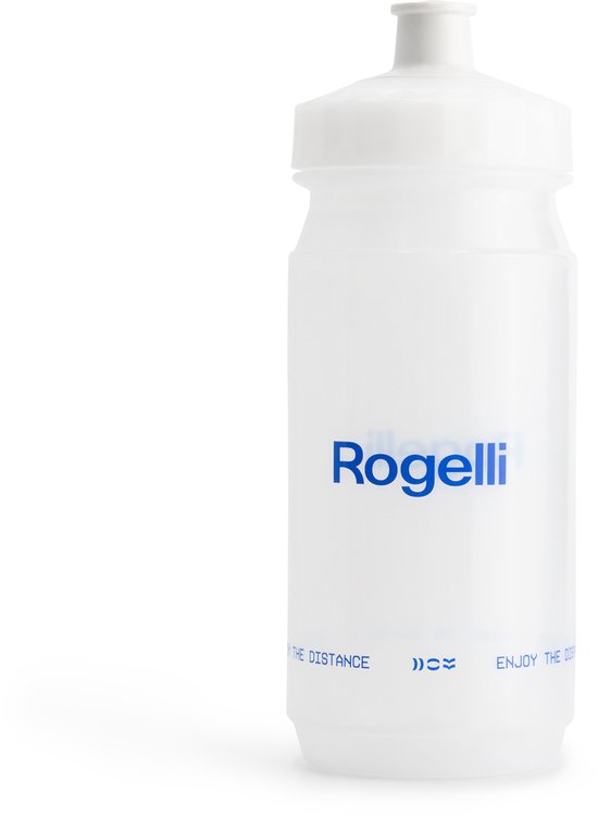 Rogelli Sportbidon 550ml Fietsbidon - Drinkfles BPA vrij - Wit/Blauw