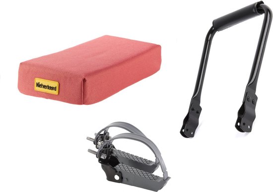 ROJO Fietskussen Bagagedrager Terra + Rugsteun Bagagedrager + Voetsteunen (Universele Set) van ROJO