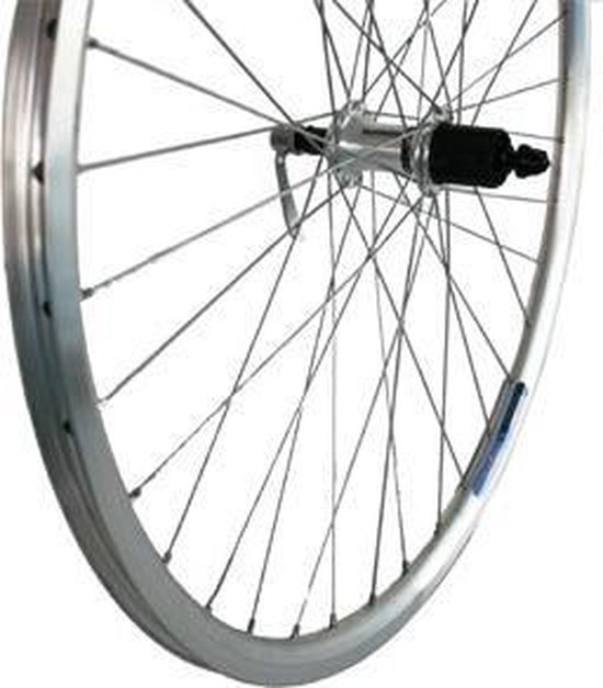 Roland achterwiel 28 uitval cass 8v Alu V-profil zilver van Roland