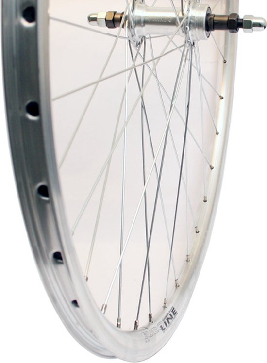 Roland achterwiel 28 vast freewh Alu V-profil zilver zink sp van Merkloos